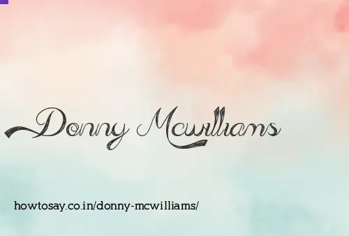 Donny Mcwilliams