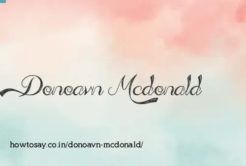 Donoavn Mcdonald