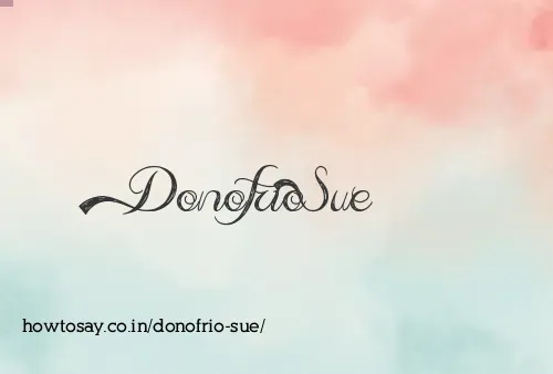 Donofrio Sue