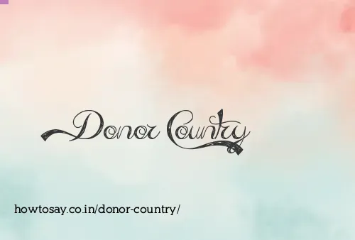 Donor Country