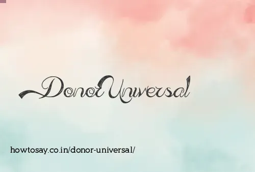 Donor Universal
