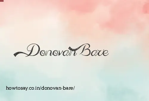 Donovan Bare