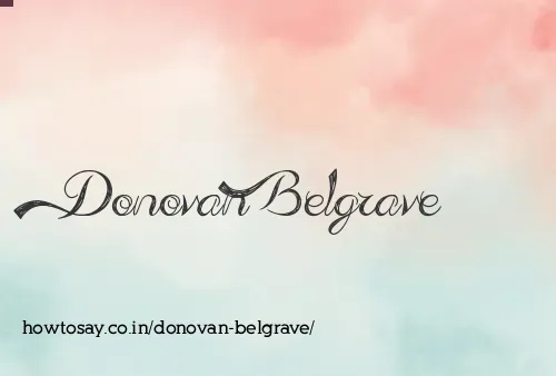 Donovan Belgrave