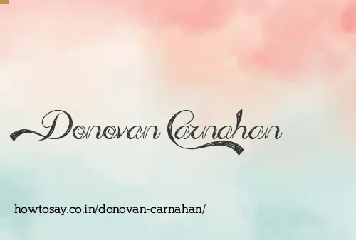 Donovan Carnahan
