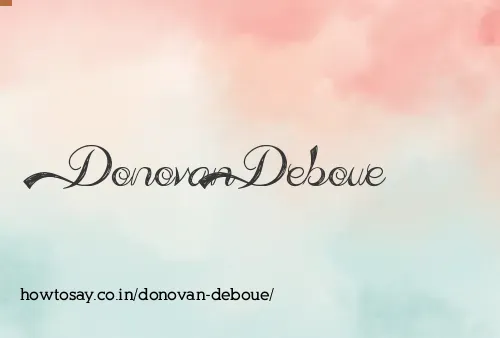 Donovan Deboue