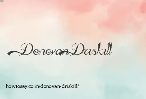 Donovan Driskill