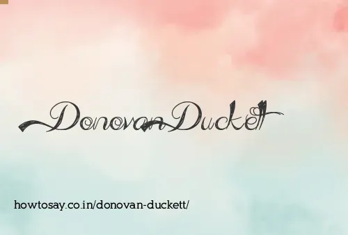 Donovan Duckett