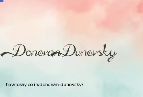 Donovan Dunovsky