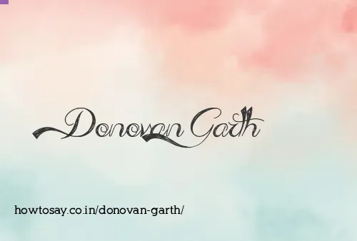 Donovan Garth
