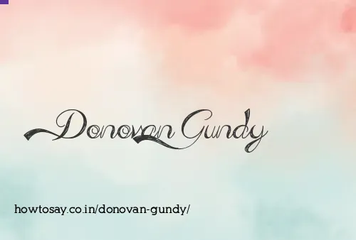 Donovan Gundy