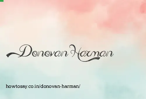 Donovan Harman