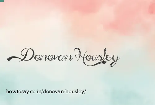 Donovan Housley