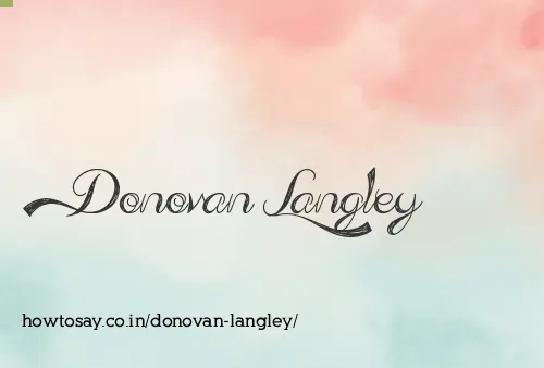 Donovan Langley