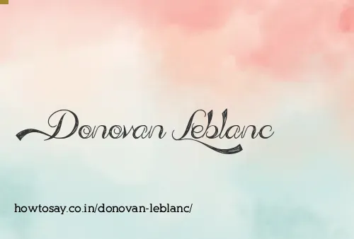 Donovan Leblanc