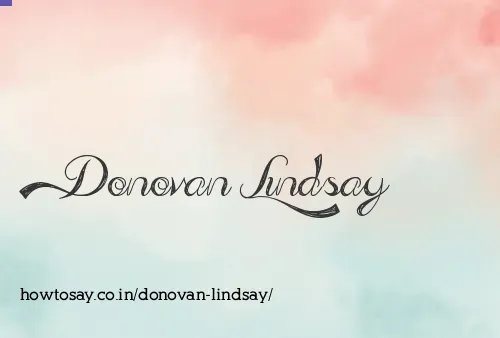 Donovan Lindsay