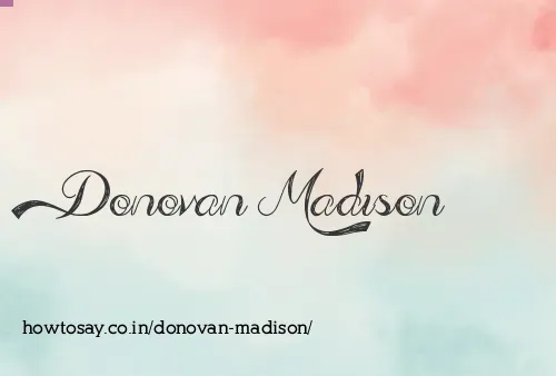 Donovan Madison