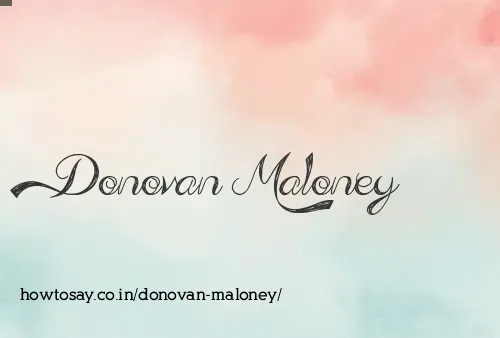 Donovan Maloney