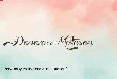 Donovan Matteson
