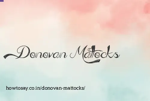 Donovan Mattocks