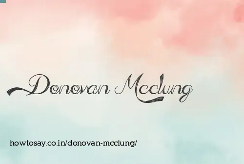 Donovan Mcclung