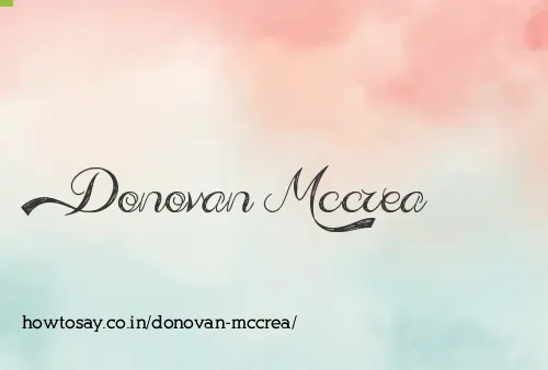 Donovan Mccrea