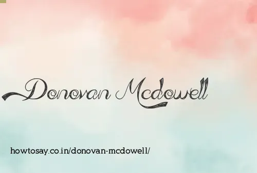 Donovan Mcdowell