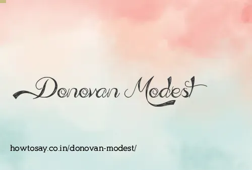 Donovan Modest