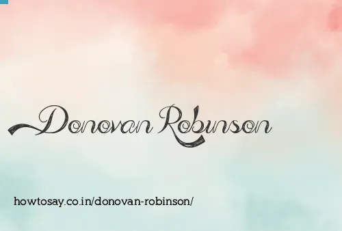 Donovan Robinson