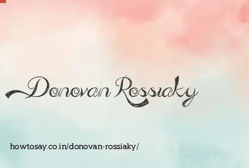 Donovan Rossiaky