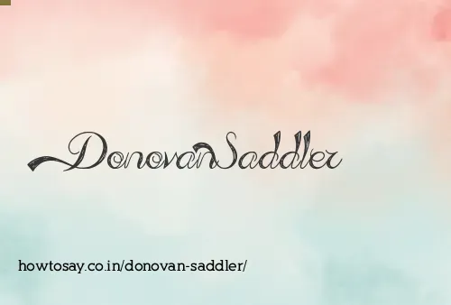 Donovan Saddler