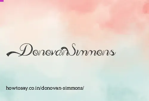 Donovan Simmons