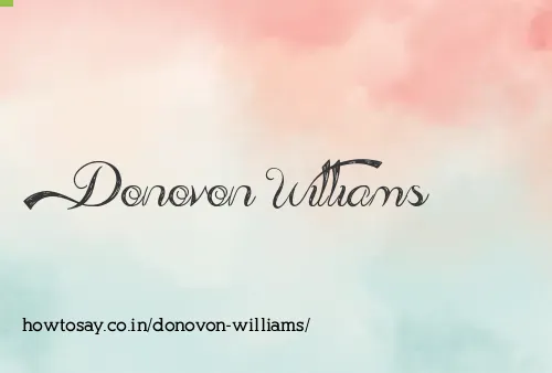 Donovon Williams