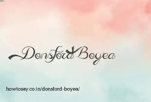 Donsford Boyea
