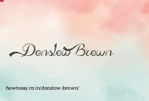 Donslow Brown