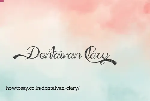 Dontaivan Clary