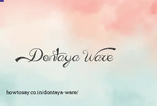 Dontaya Ware
