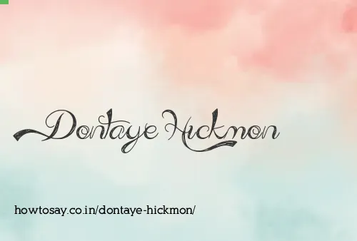 Dontaye Hickmon