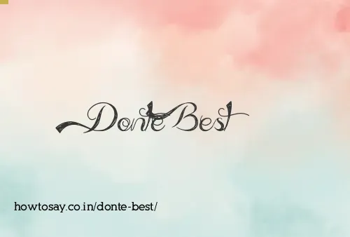 Donte Best