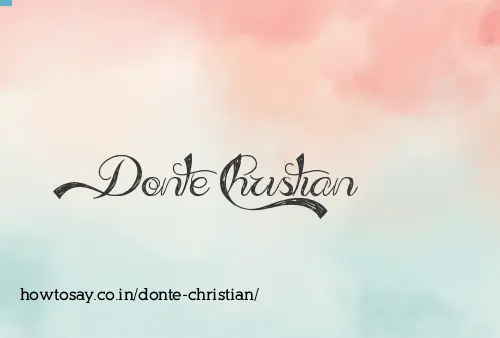 Donte Christian