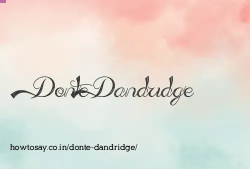 Donte Dandridge