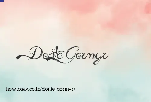 Donte Gormyr