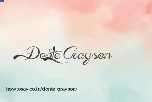 Donte Grayson