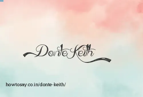 Donte Keith