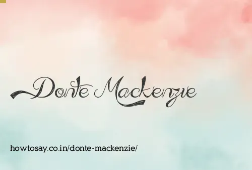 Donte Mackenzie