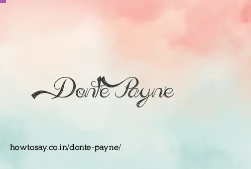 Donte Payne