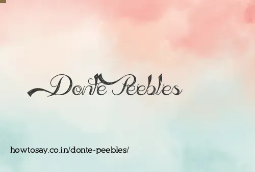 Donte Peebles