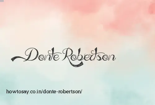 Donte Robertson
