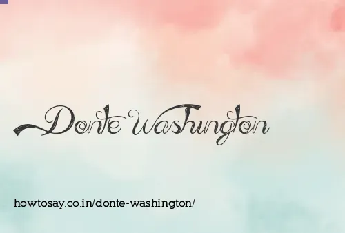 Donte Washington