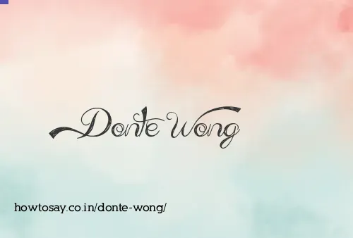 Donte Wong