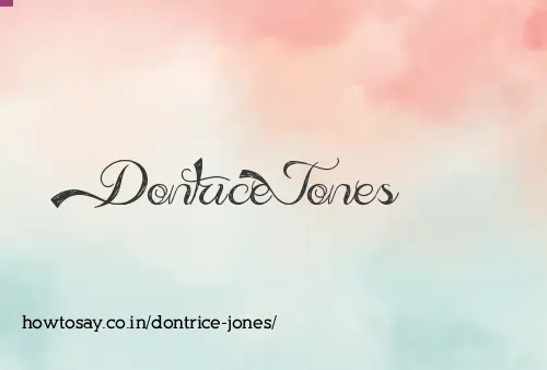 Dontrice Jones